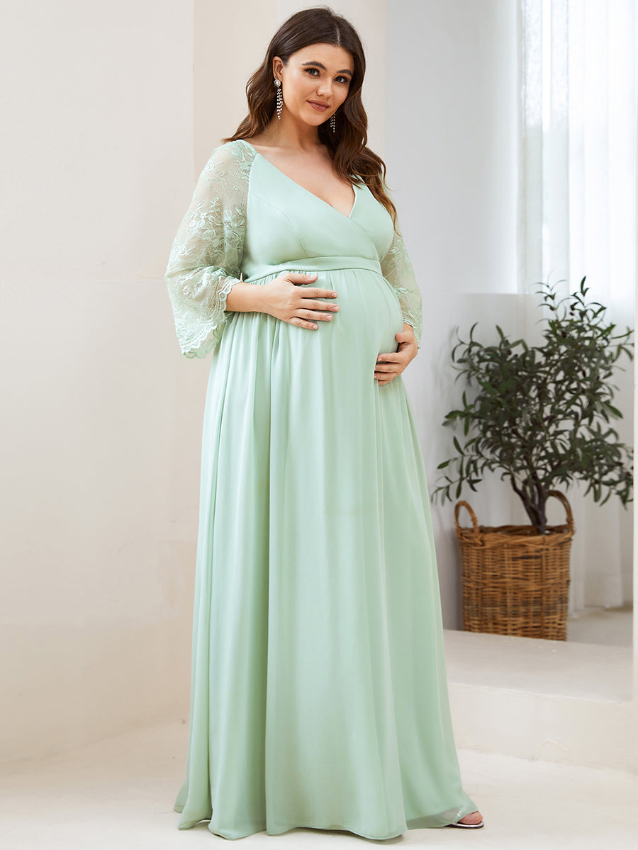 Maternité - Robe de grossesse en velours à paillettes