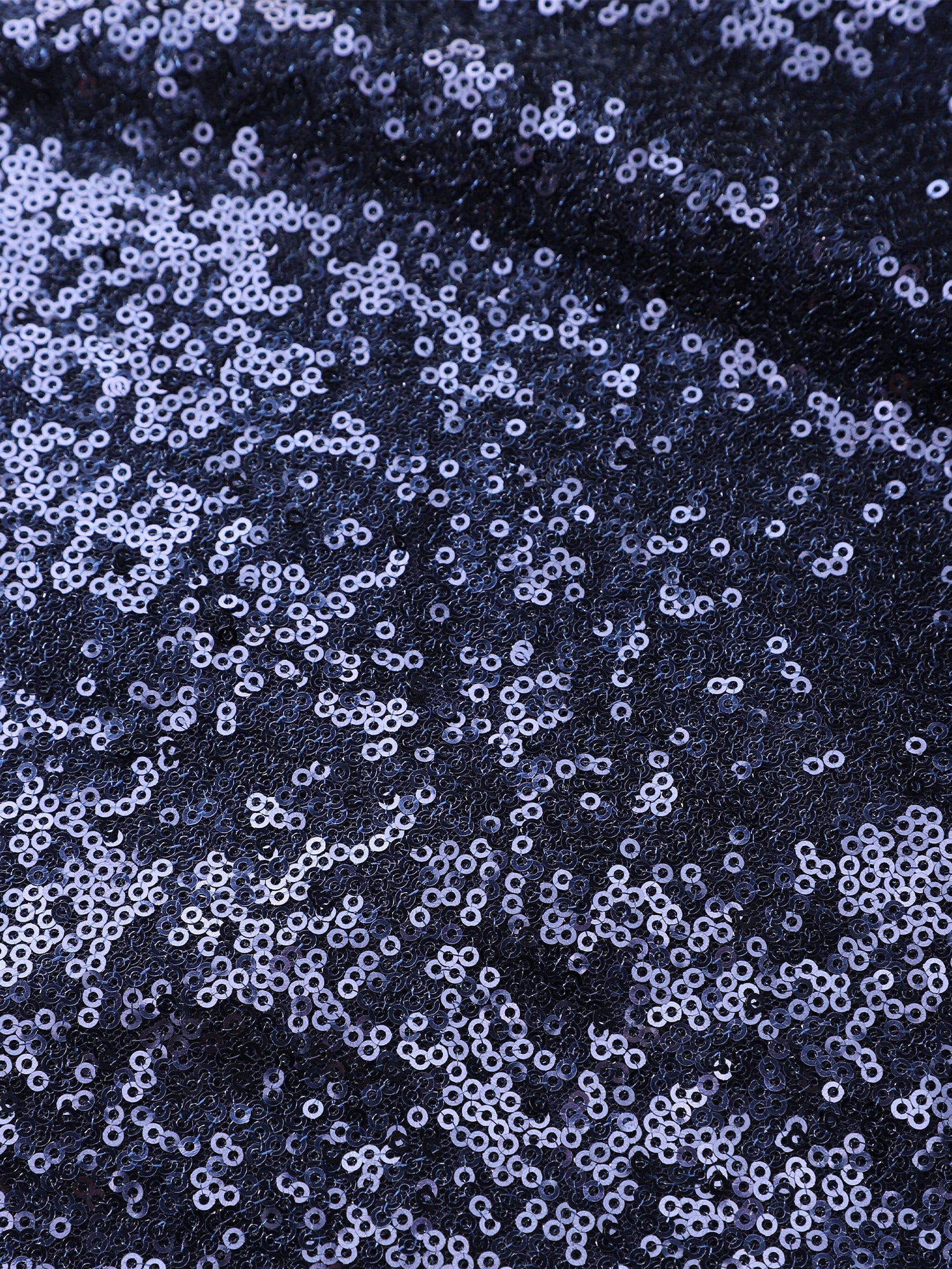 Robe moulante glamour à une épaule à sequins avec fente haute #Couleur_Bleu Marine