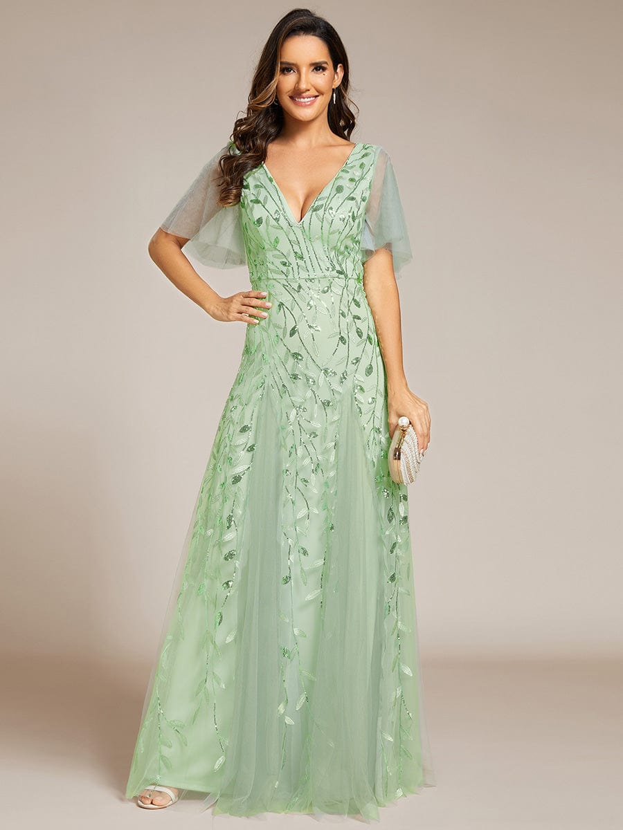 Sage Green Bridesmaid Dresses #style_EE00736MG