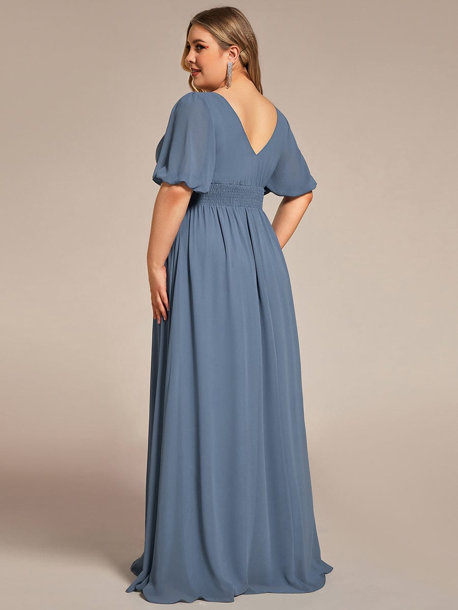 Dusty Blue Bridesmaid Gowns #style_EE01385DN