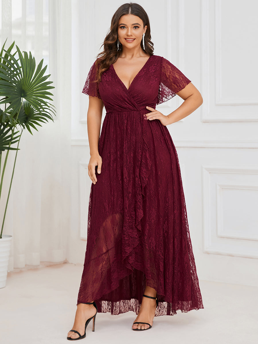 Robe de soirée bordeaux automne et hiver #style_EE01489BD