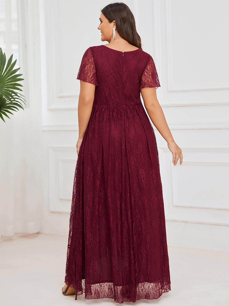 Robe de soirée bordeaux automne et hiver #style_EE01489BD