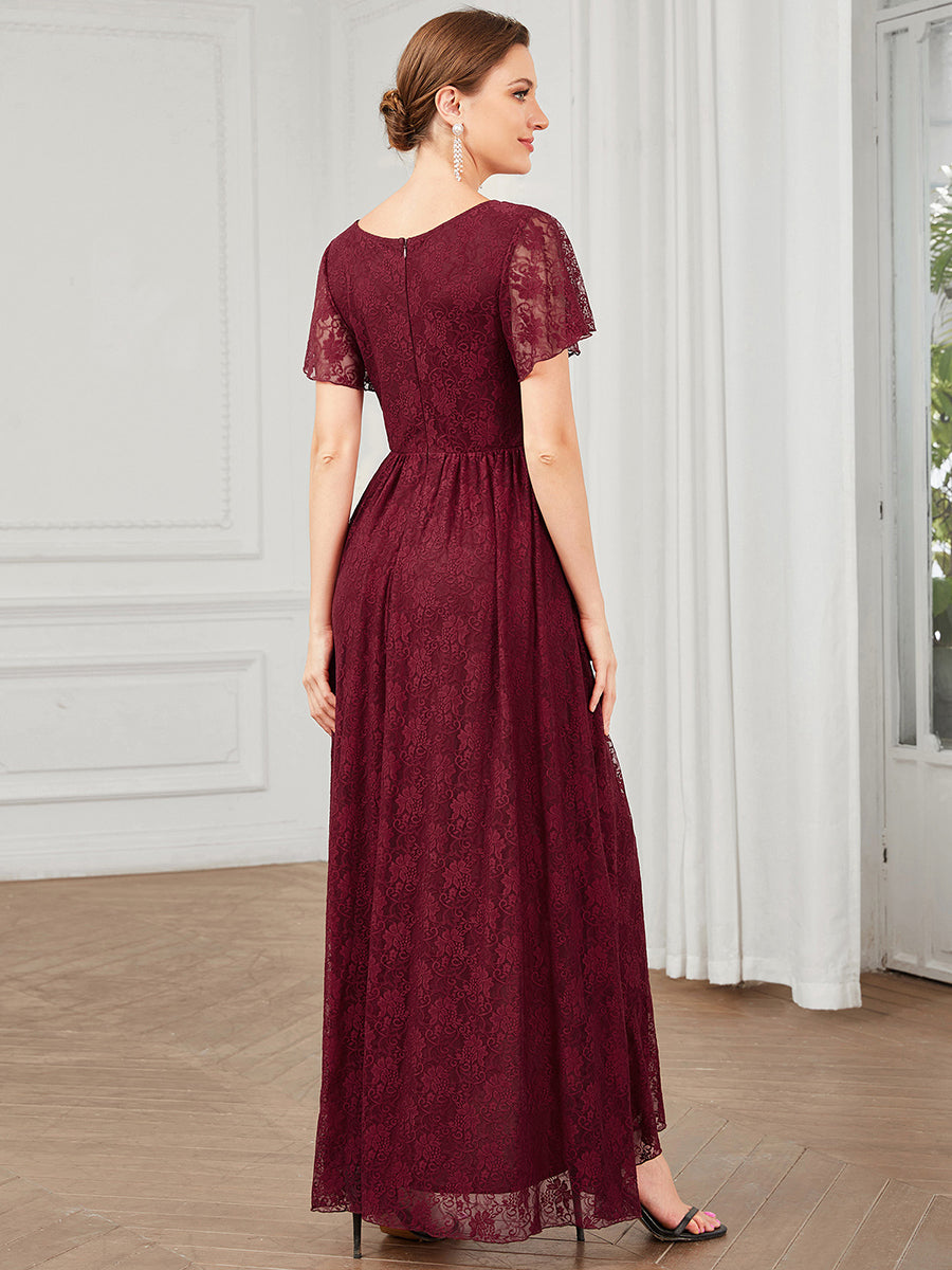 Robe de soirée bordeaux automne et hiver #style_EE01489BD