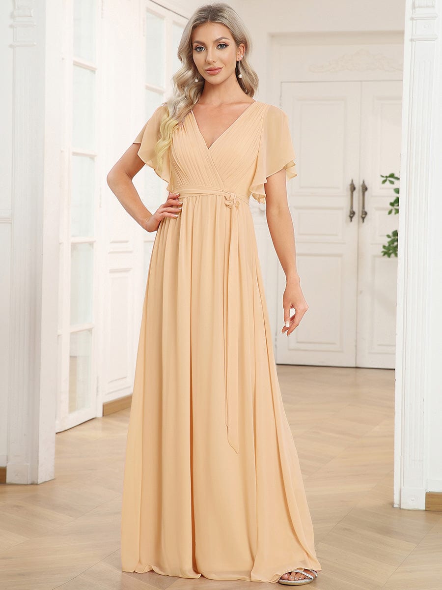 Top Picks Champagne Bridesmaid Gowns #style_EE0164ACH