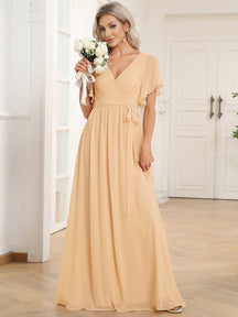 Top Picks Champagne Bridesmaid Gowns #style_EE0164ACH