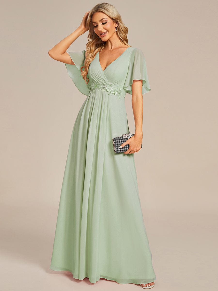 Sage Green Bridesmaid Dresses #style_EE01960MG