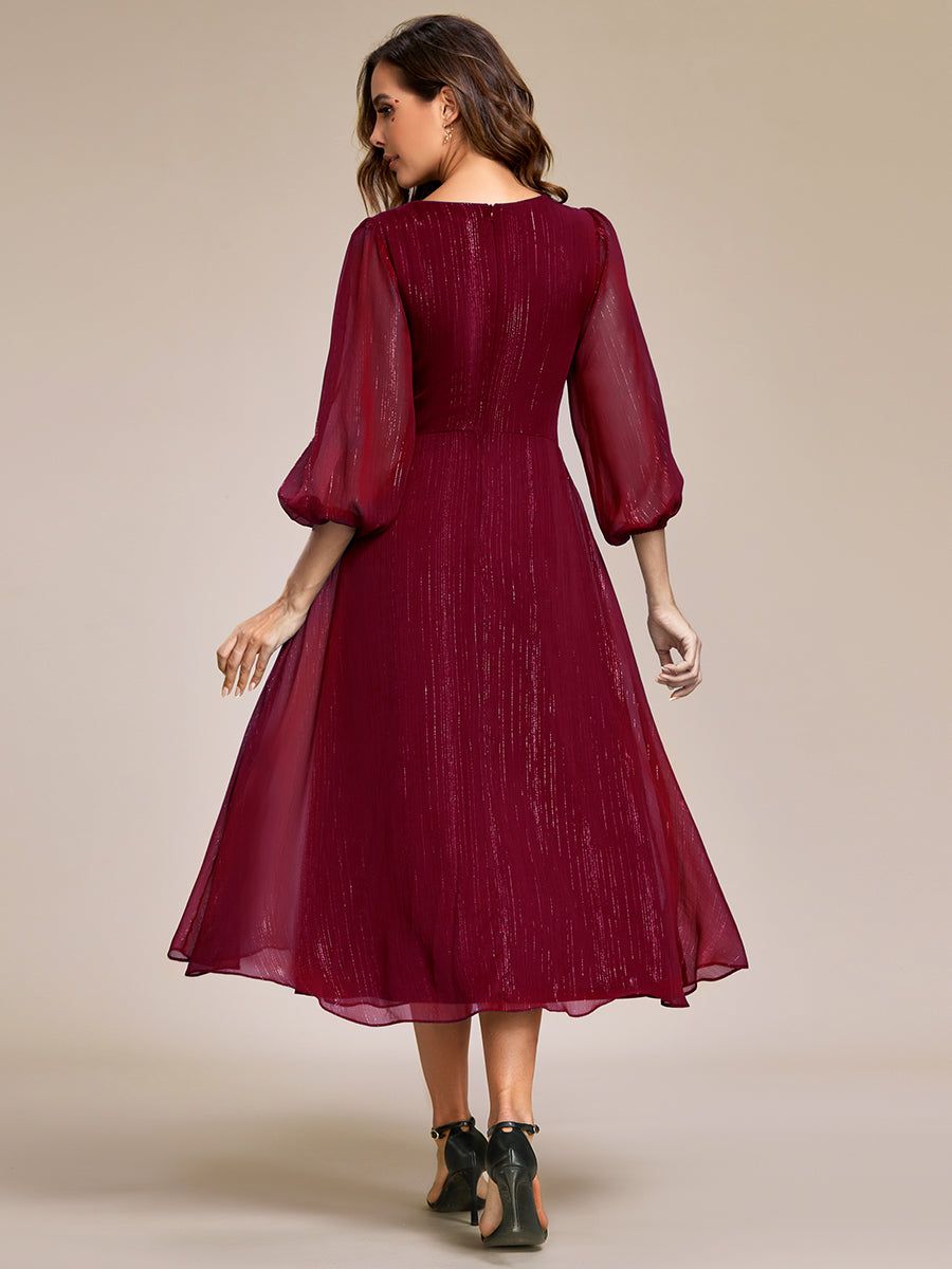 Robe de soirée bordeaux automne et hiver #style_EE01977BD