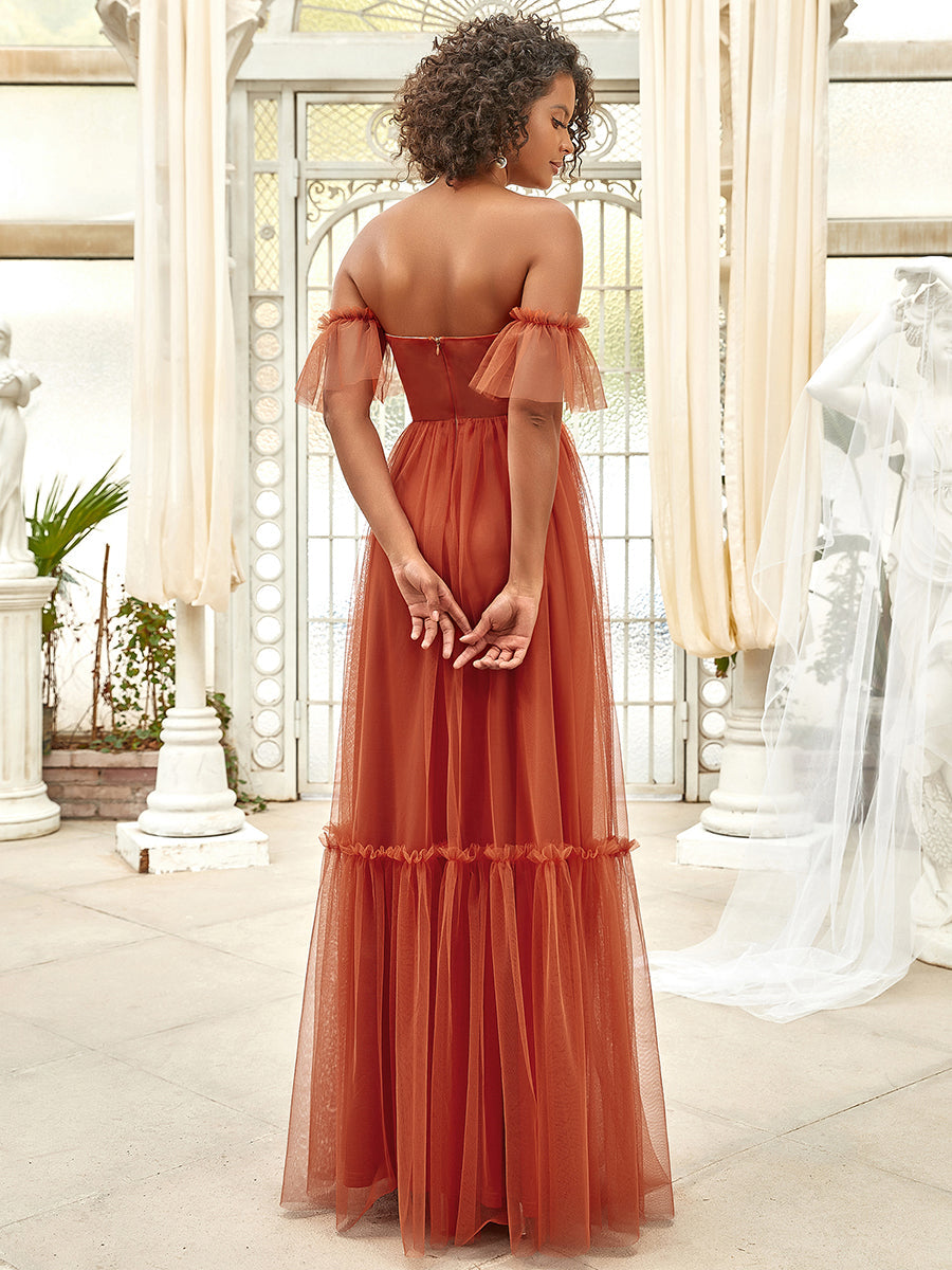 Les meilleurs choix de robes de soirée orange brûlé #Style_EE50126