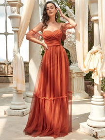 Les meilleurs choix de robes de soirée orange brûlé #Style_EE50126