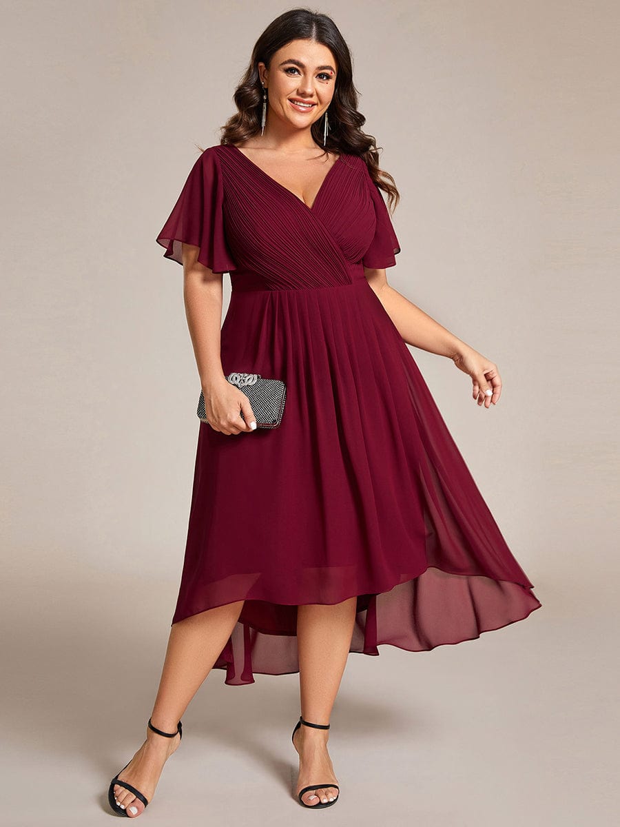 Robe de soirée bordeaux automne et hiver #style_EG01923BD