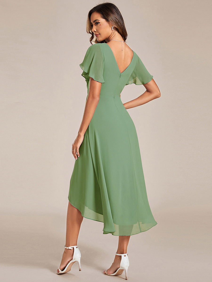 Robes de demoiselle d'honneur dos nu avec nœuds #Couleur_Vert sauge