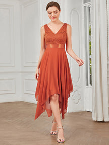 Les meilleurs choix de robes de soirée orange brûlé #Style_EP00207