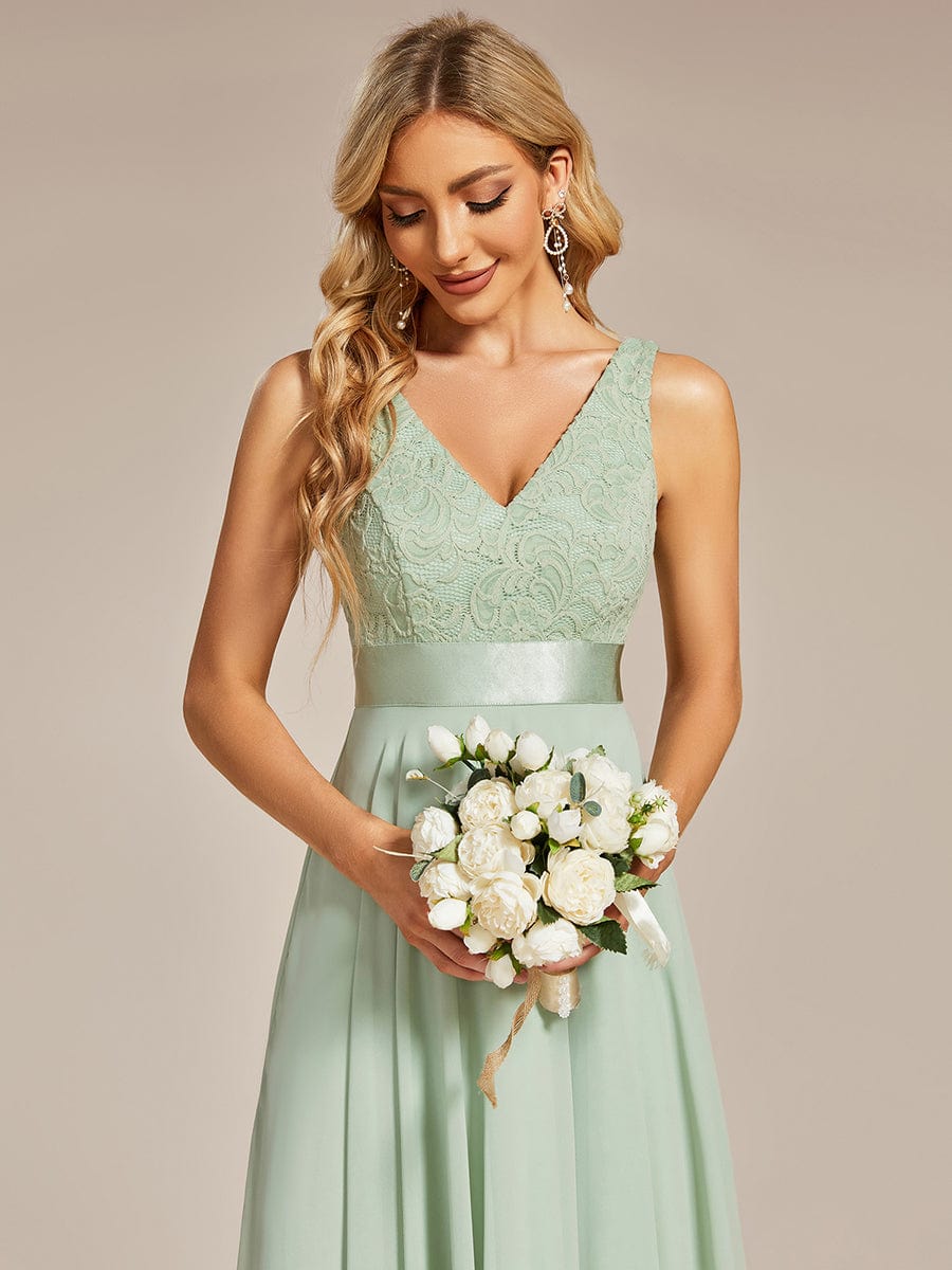 Sage Green Bridesmaid Dresses #style_EP00207MG