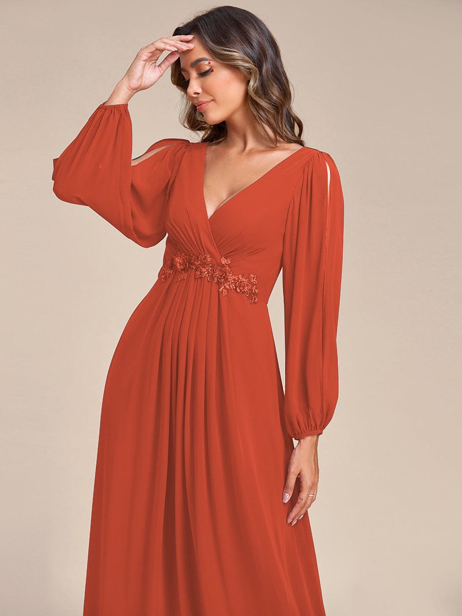 Les meilleurs choix de robes de soirée orange brûlé #Style_EP00461