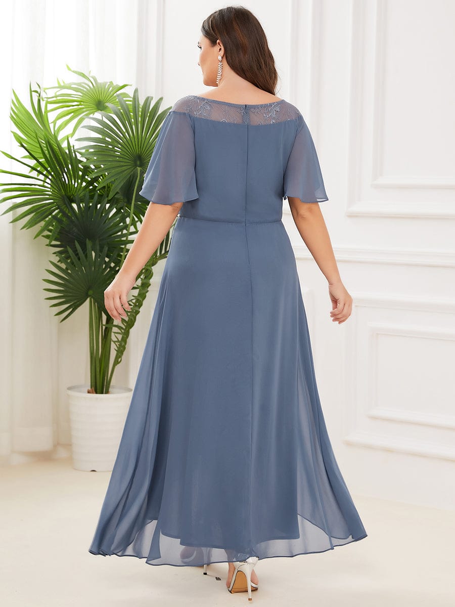 Dusty Blue Bridesmaid Gowns #style_EP00465DN