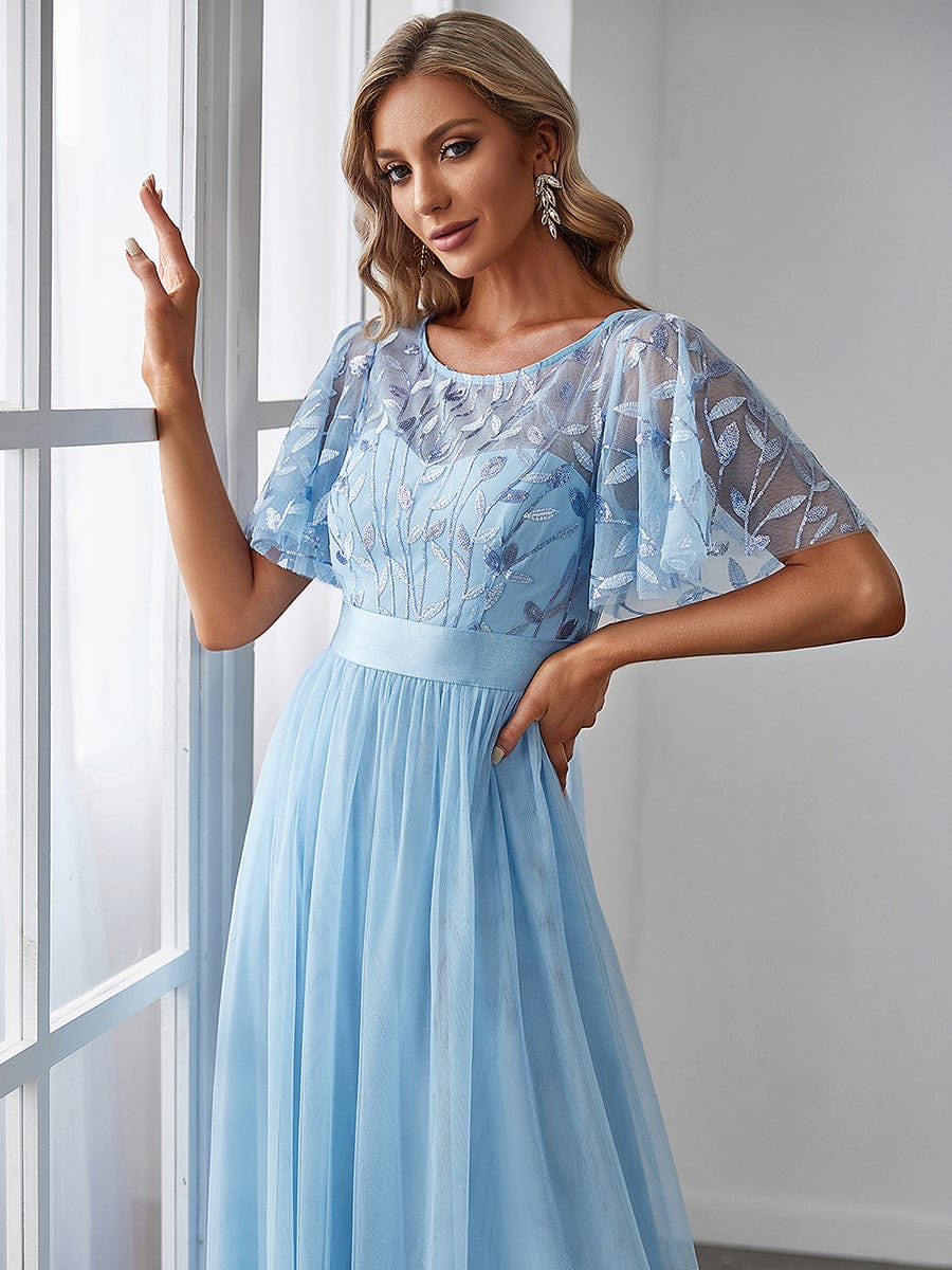 Blue Bridesmaid Dresses #style_EP00904BL