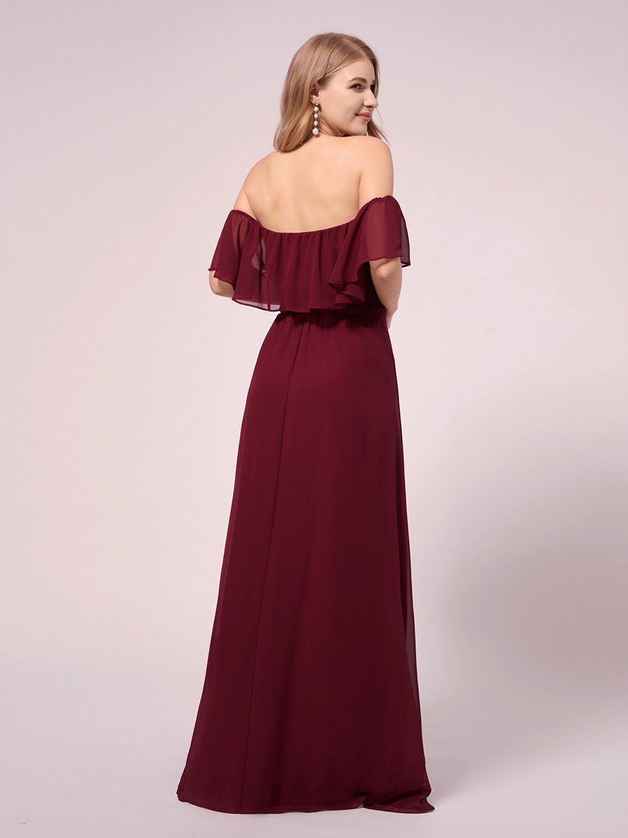 Robe de soirée bordeaux automne et hiver #style_EP00968BD