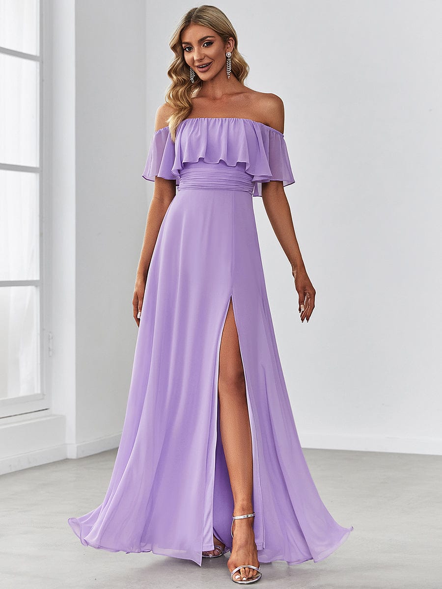 Top Picks Lilac & Lavender Bridesmaid Gowns #style_ES00969LV