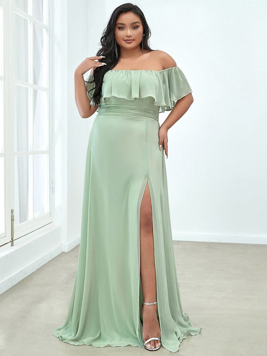 Sage Green Bridesmaid Dresses #style_ES00969MG