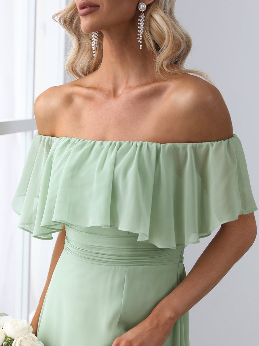 Sage Green Bridesmaid Dresses #style_ES00969MG