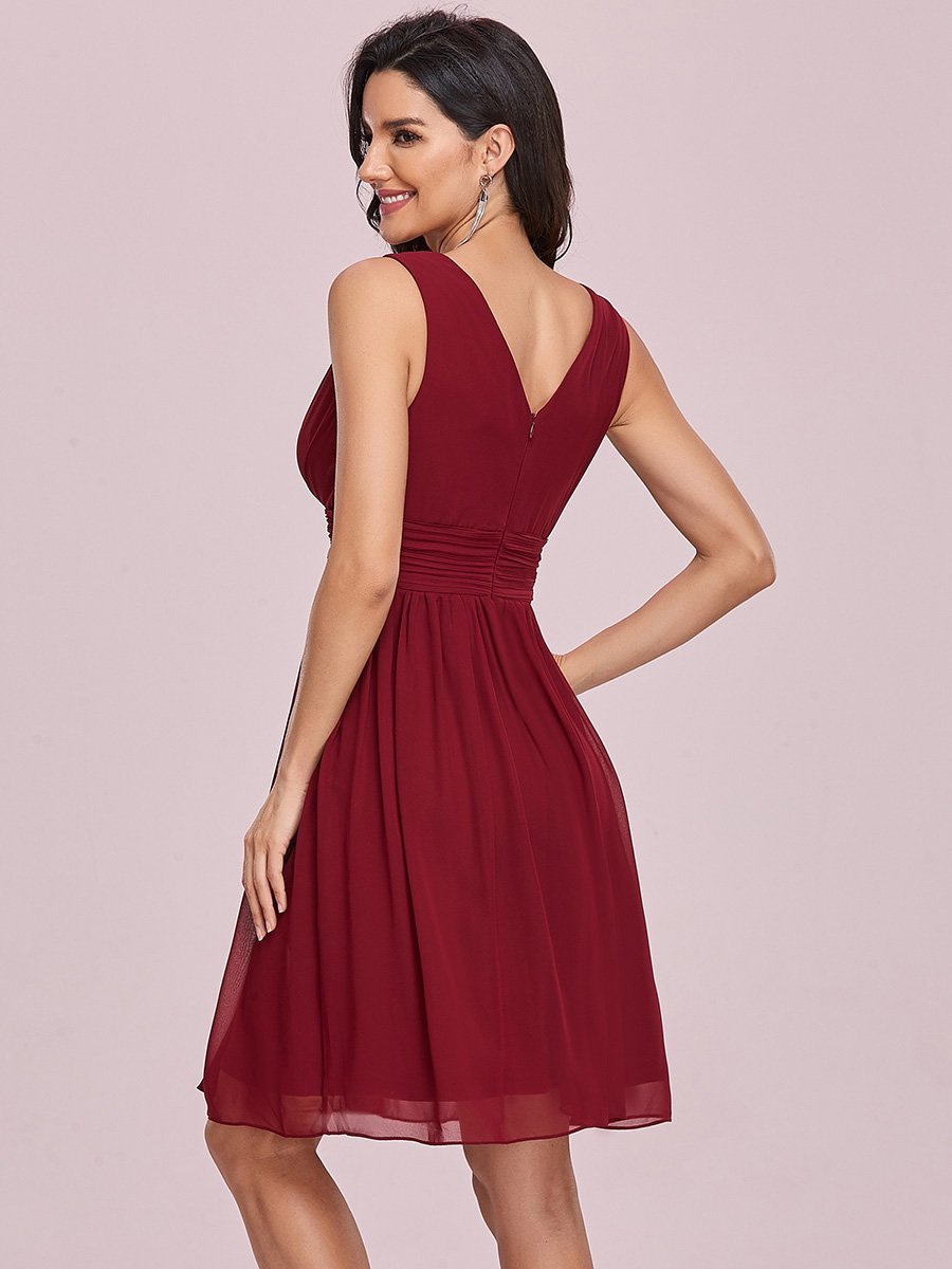 Robe de soirée bordeaux automne et hiver #style_EP03989BD