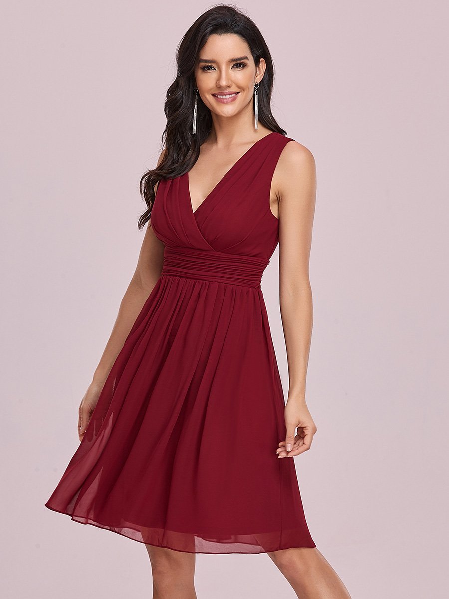 Robe de soirée bordeaux automne et hiver #style_EP03989BD