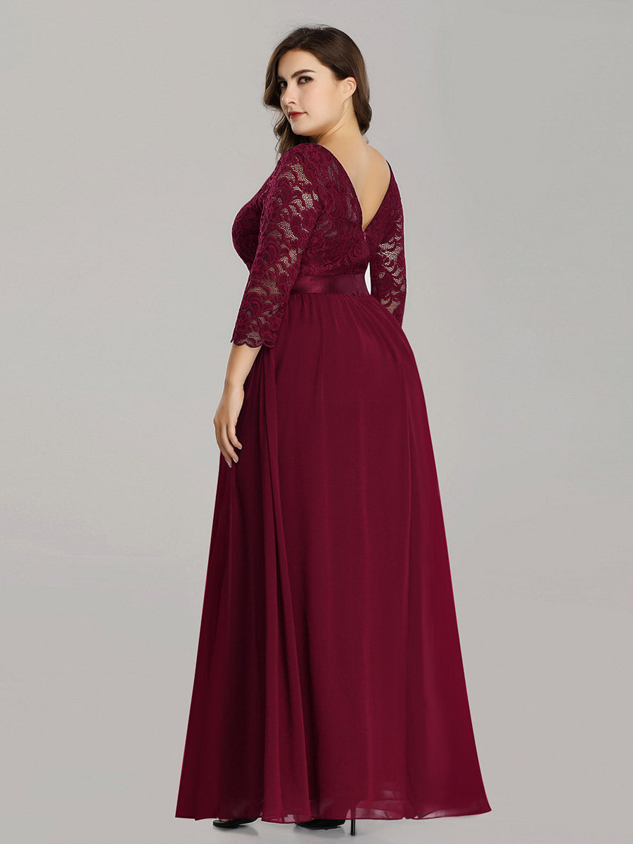 Robe de soirée bordeaux automne et hiver #style_EP07412BD