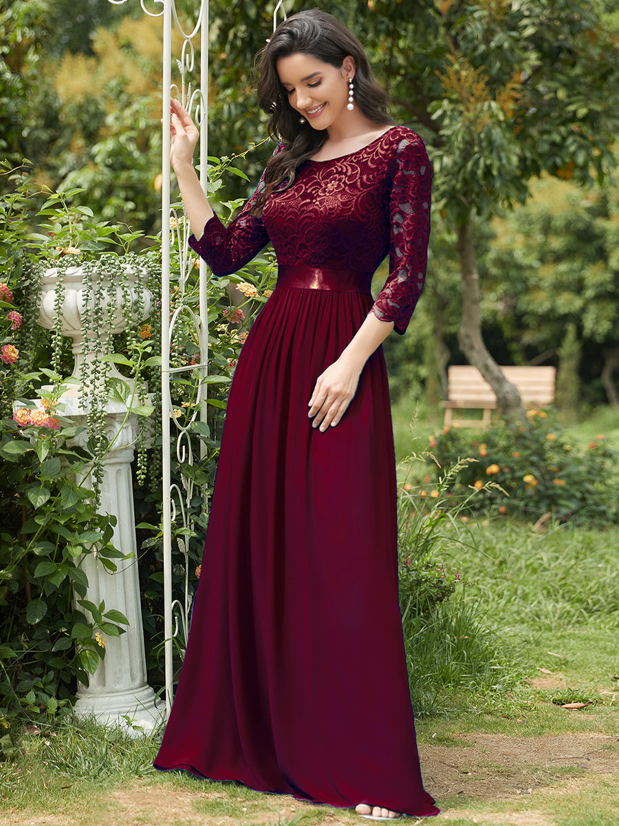 Robe de soirée bordeaux automne et hiver #style_EP07412BD