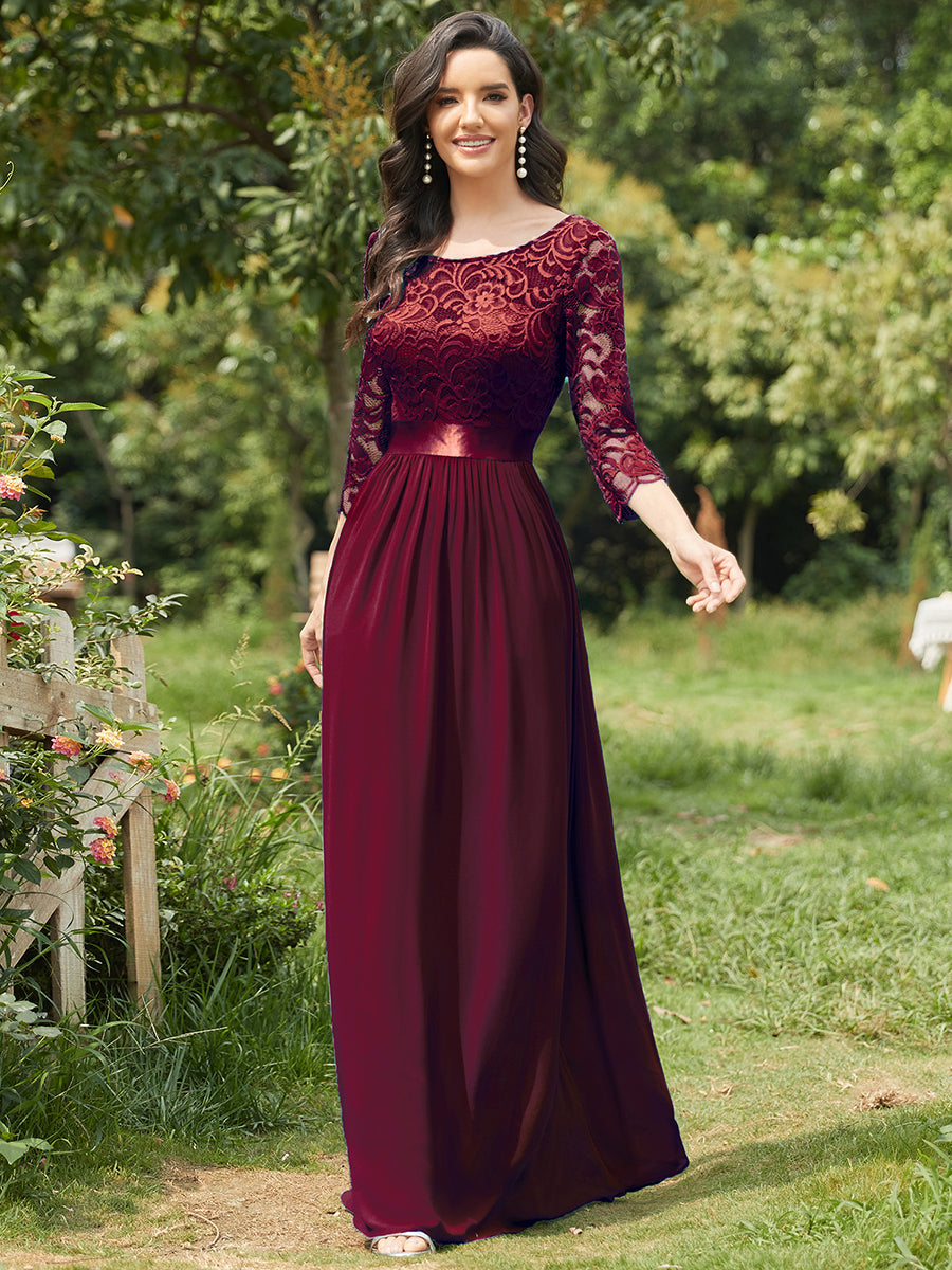 Robe de soirée bordeaux automne et hiver #style_EP07412BD