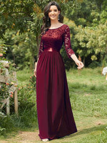 Robe de soirée bordeaux automne et hiver #style_EP07412BD