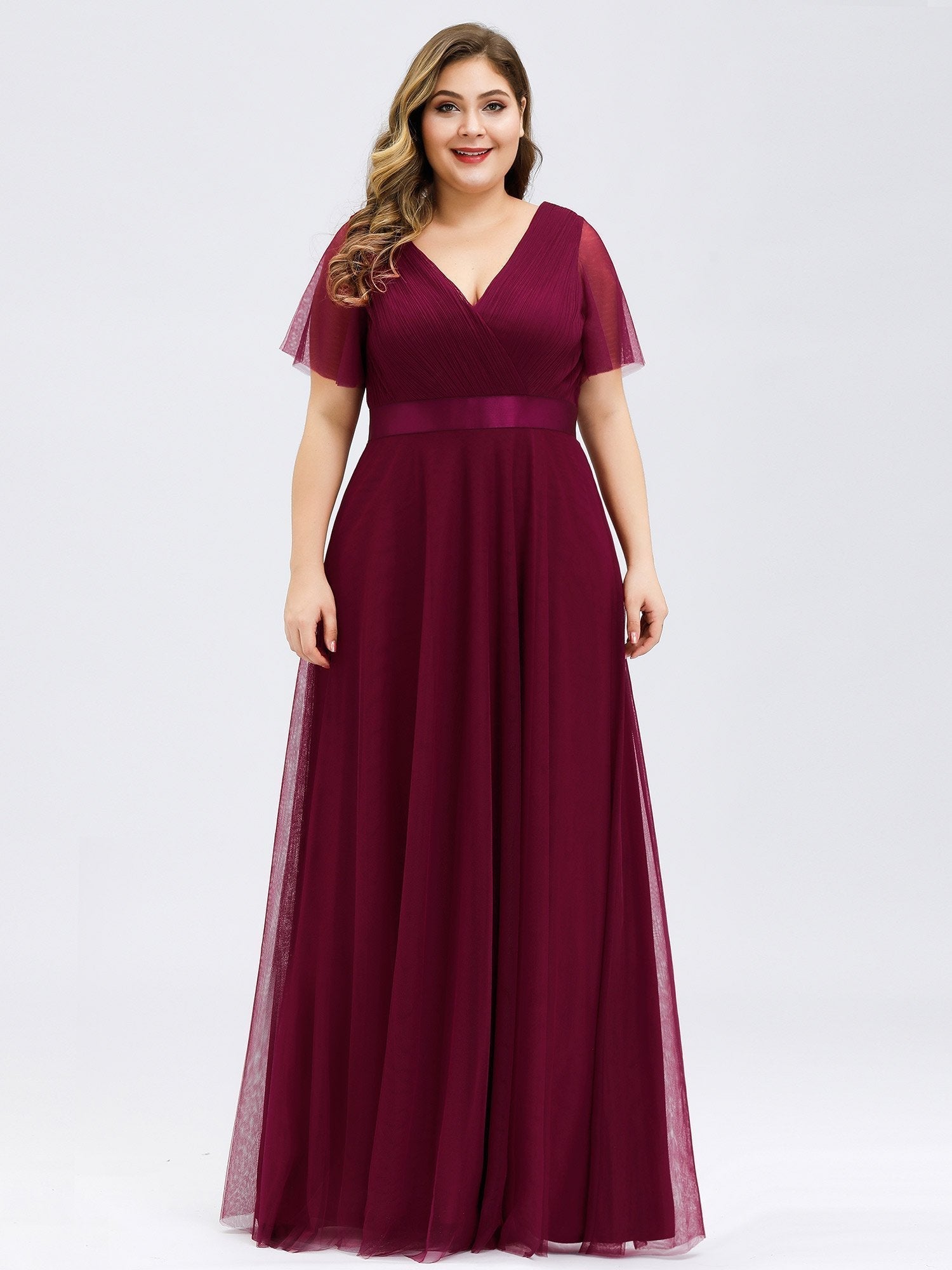 Robe de soirée bordeaux automne et hiver #style_EP07962BD