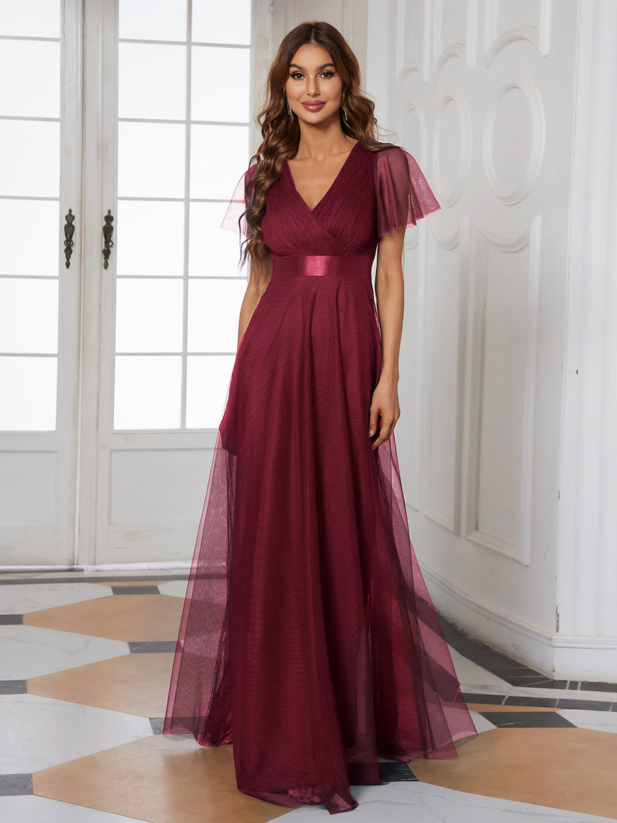 Robe de soirée bordeaux automne et hiver #style_EP07962BD