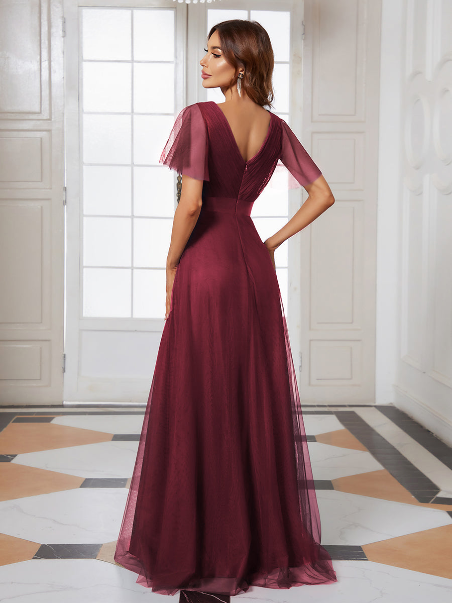 Robe de soirée bordeaux automne et hiver #style_EP07962BD