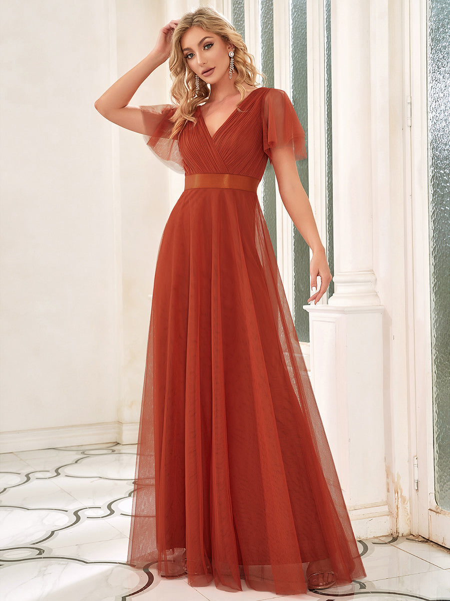 Les meilleurs choix de robes de soirée orange brûlé #Style_EP07962