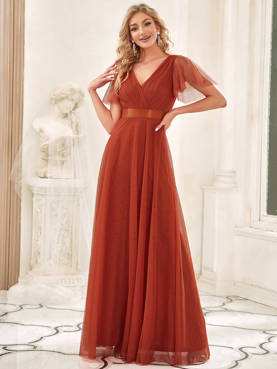 Les meilleurs choix de robes de soirée orange brûlé #Style_EP07962