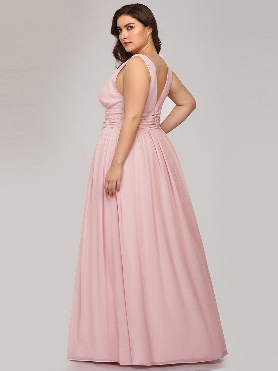 Pink Chiffon Bridesmaid Dresses #style_EP09016PK