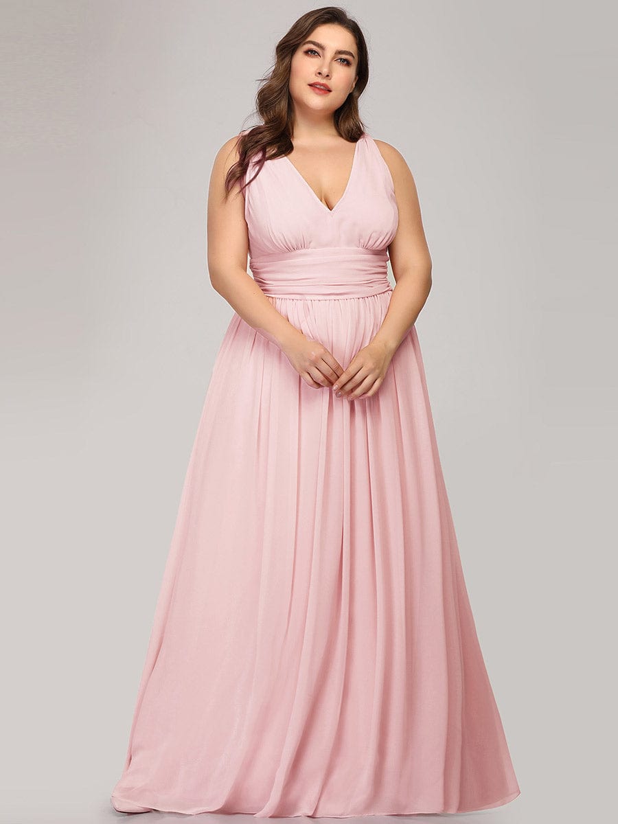 Pink Chiffon Bridesmaid Dresses #style_EP09016PK