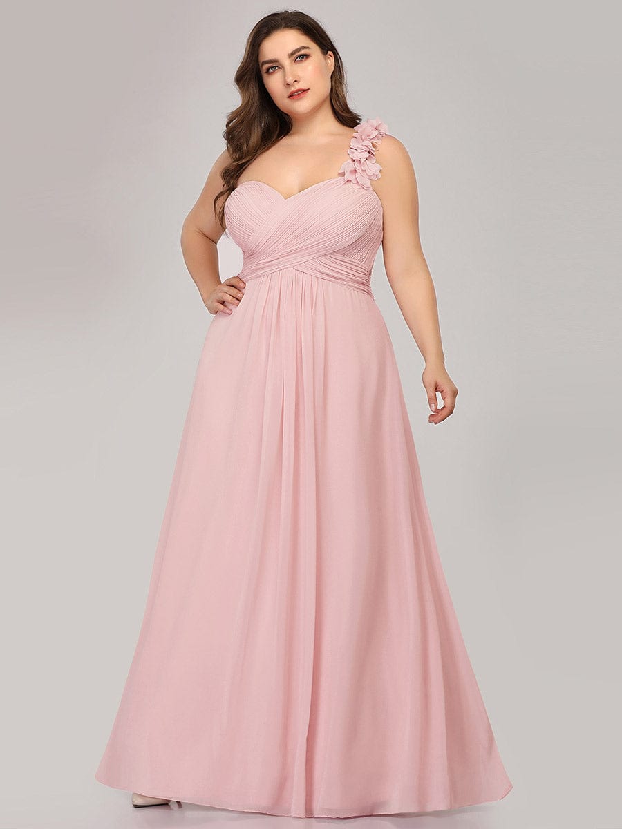 Pink Chiffon Bridesmaid Dresses #style_EP09768PK