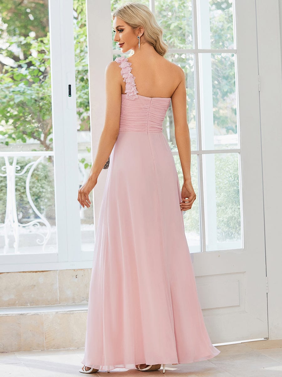 Pink Chiffon Bridesmaid Dresses #style_EP09768PK