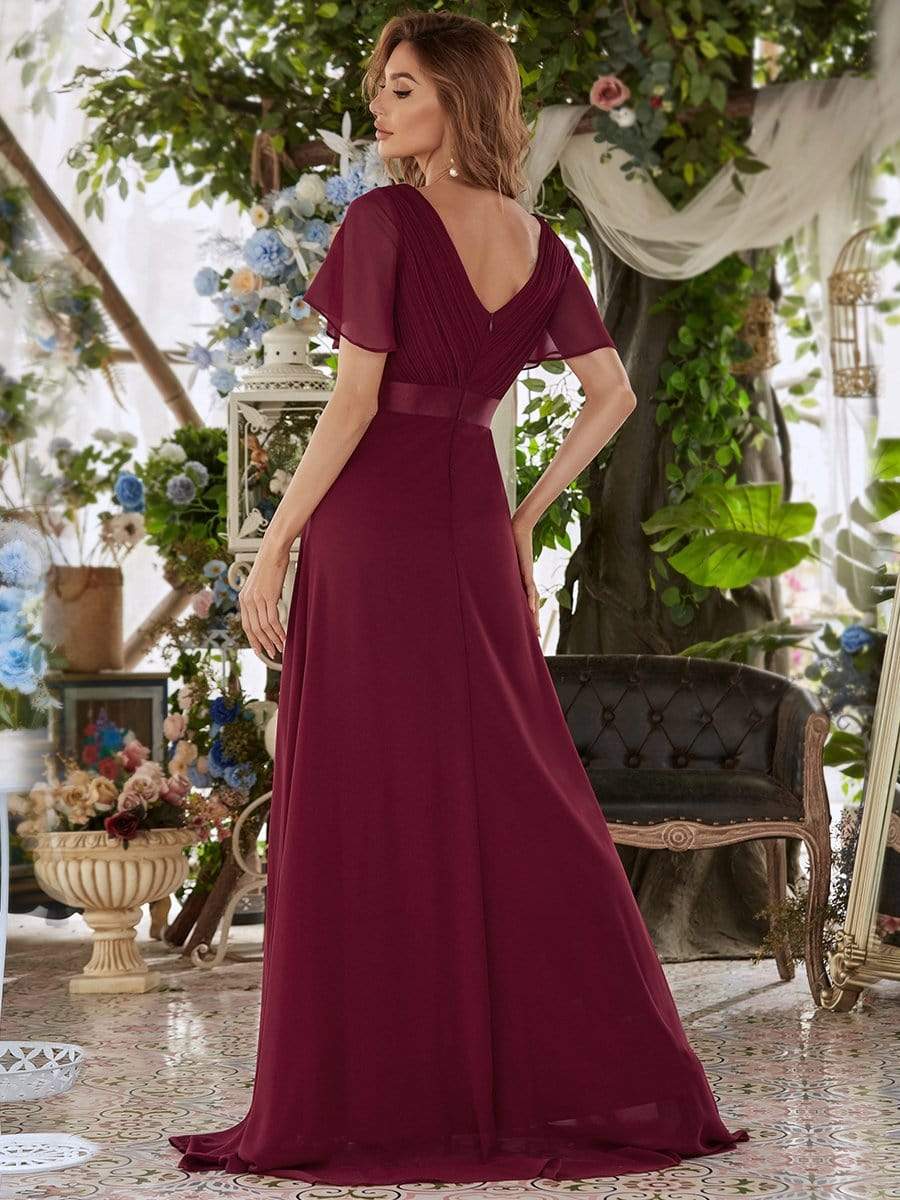 Robe de soirée bordeaux automne et hiver #style_EP09890BD