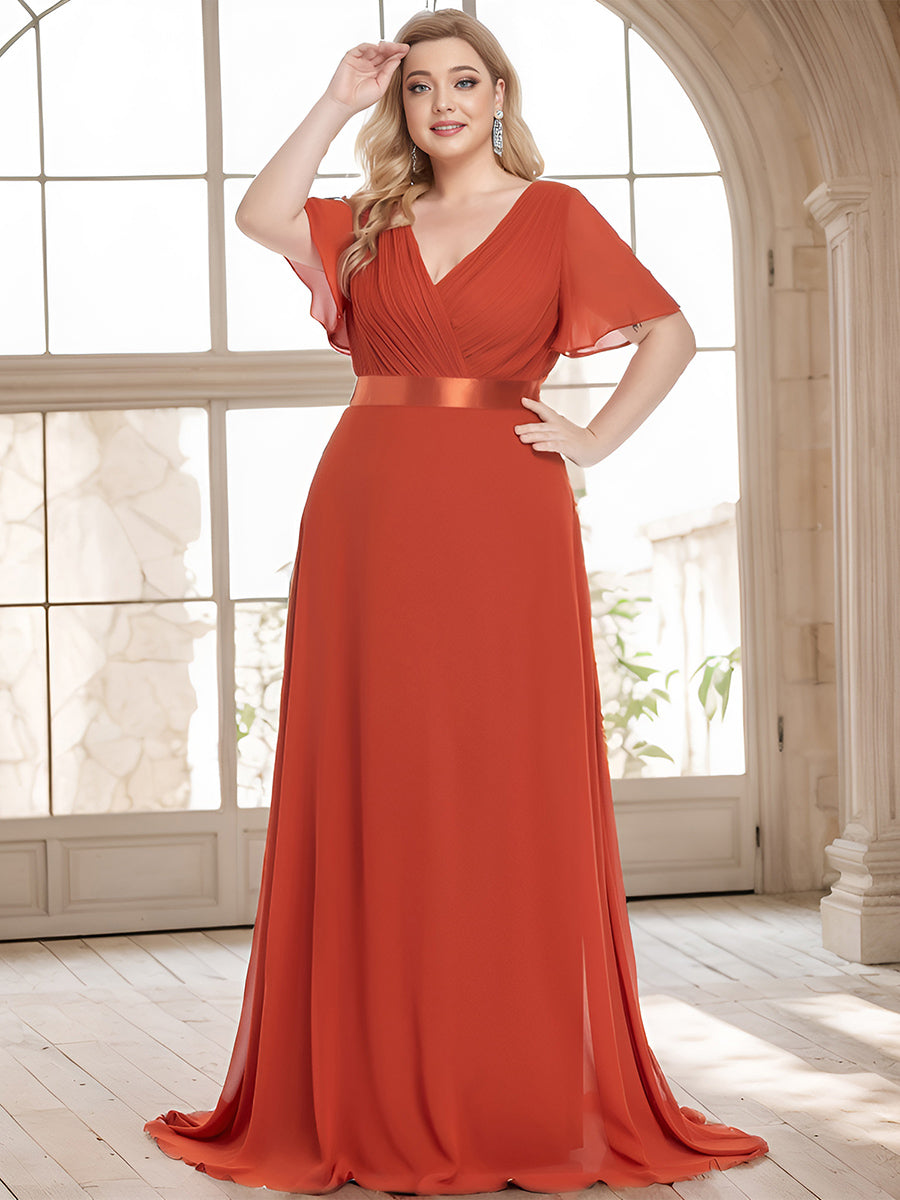 Les meilleurs choix de robes de soirée orange brûlé #Style_EP09890