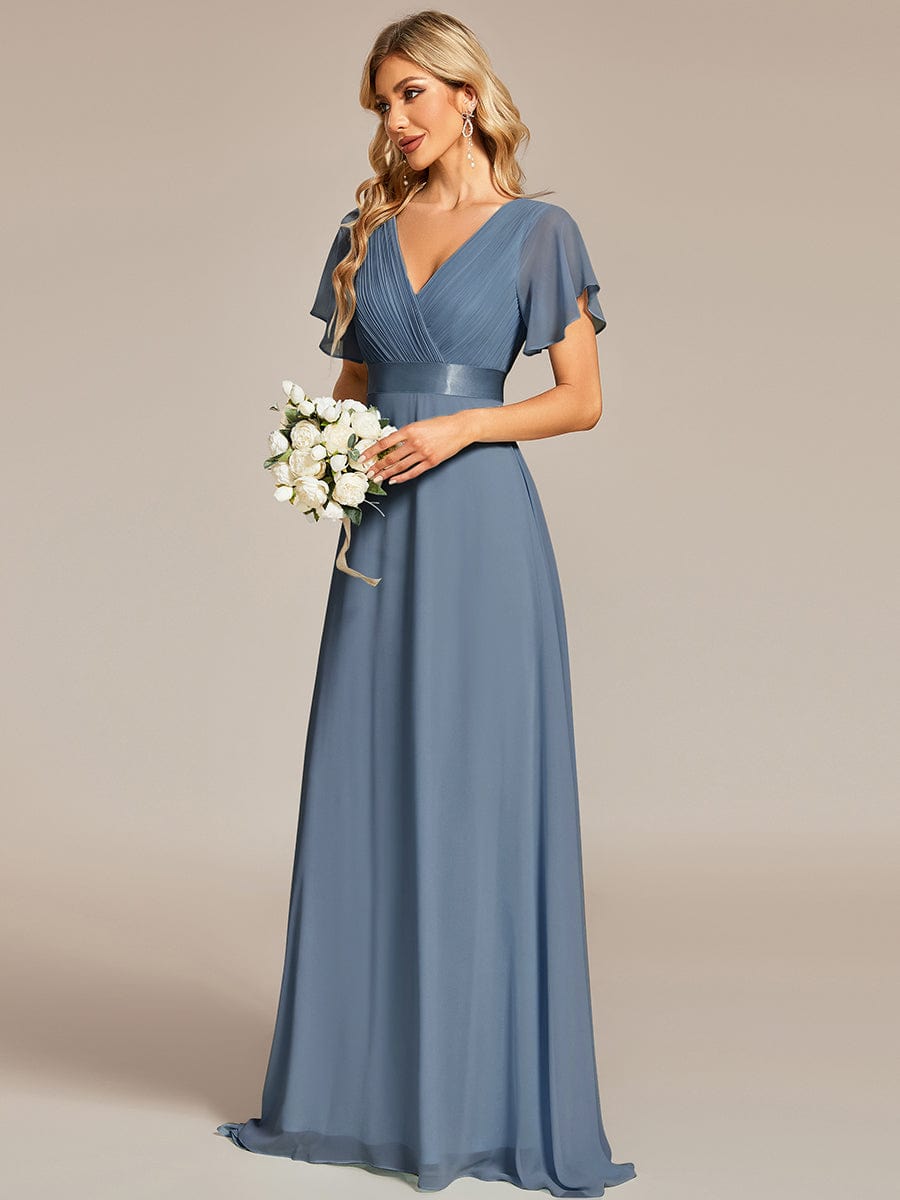 Dusty Blue Bridesmaid Gowns #style_EP09890DN