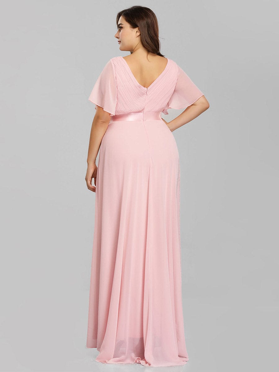 Pink Chiffon Bridesmaid Dresses #style_EP09890PK