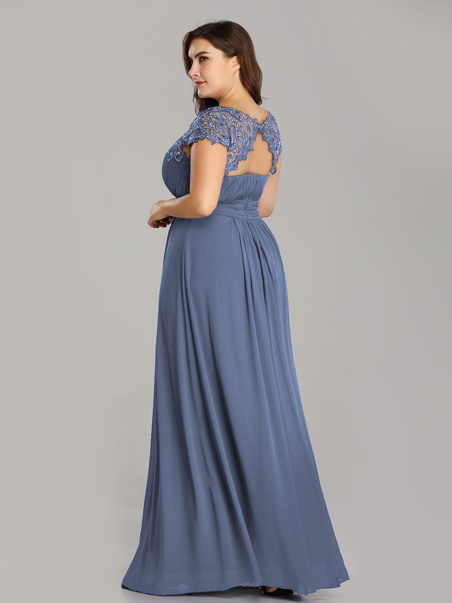 Dusty Blue Bridesmaid Gowns #style_EP09996DN