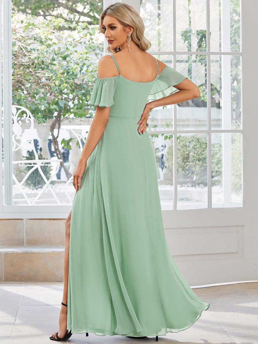 Sage Green Bridesmaid Dresses #style_ES00237MG