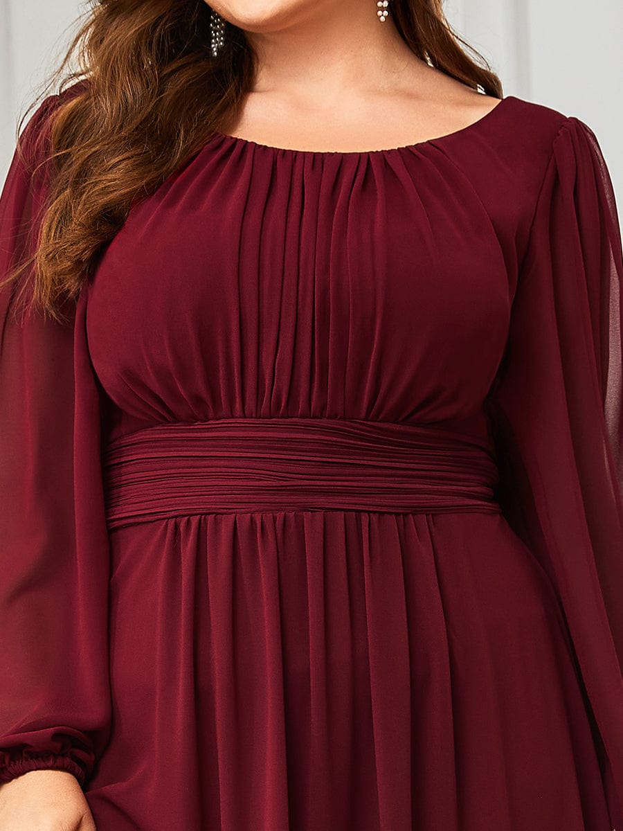 Robe de soirée bordeaux automne et hiver #style_ES0106BBD