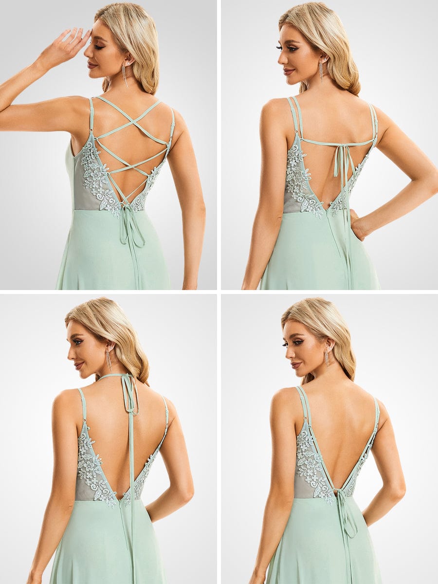 Sage Green Bridesmaid Dresses #style_ES01692MG