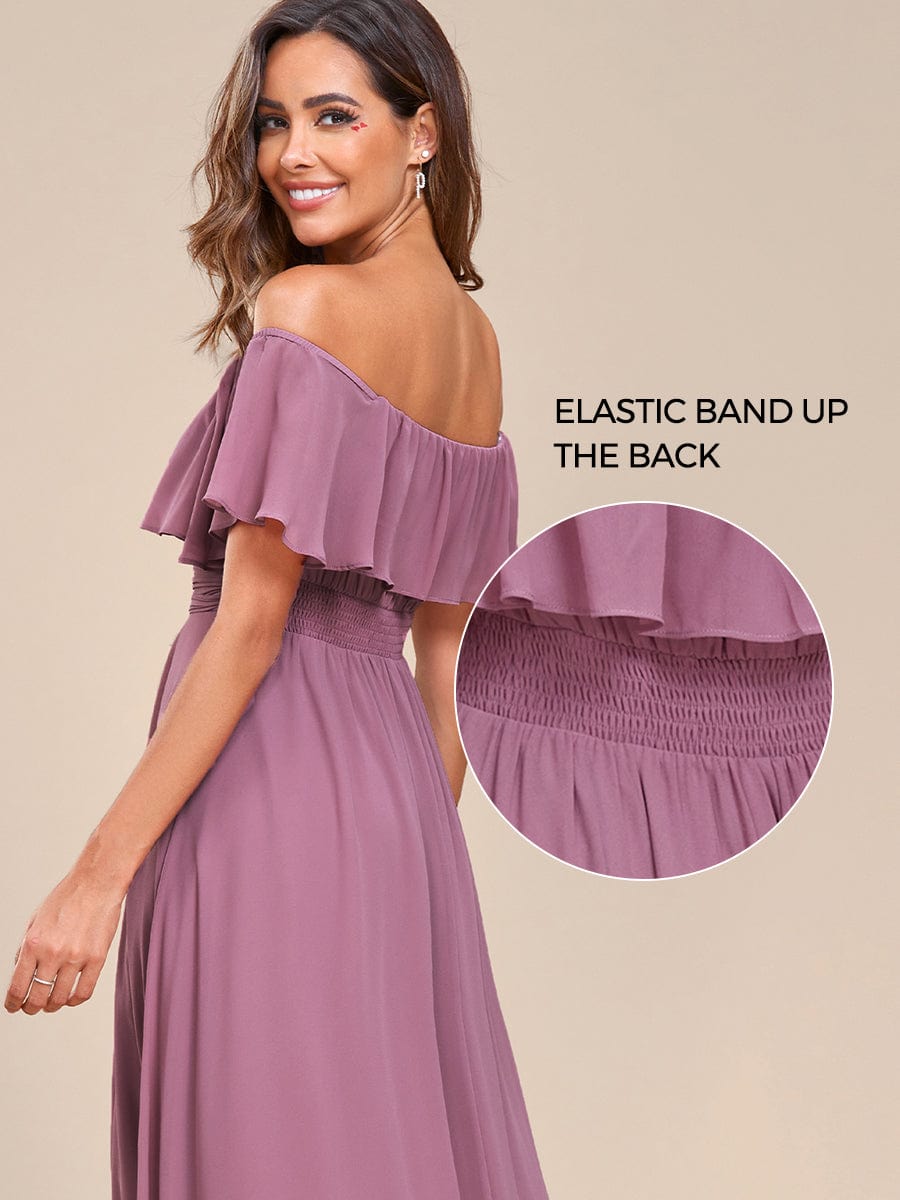 Purple Orchid Bridesmaid Dresses #style_ES01736OD