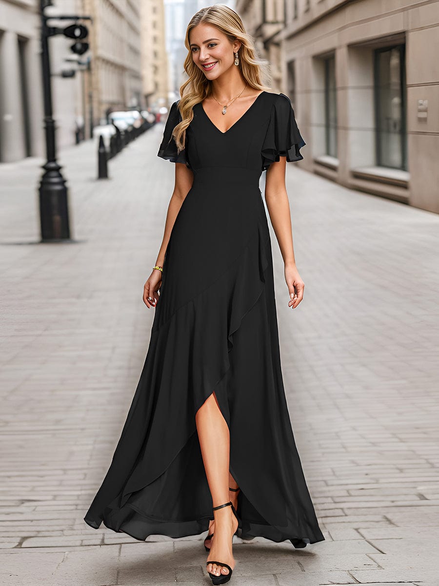 black bridesmaid dresses #style_ES01749BK