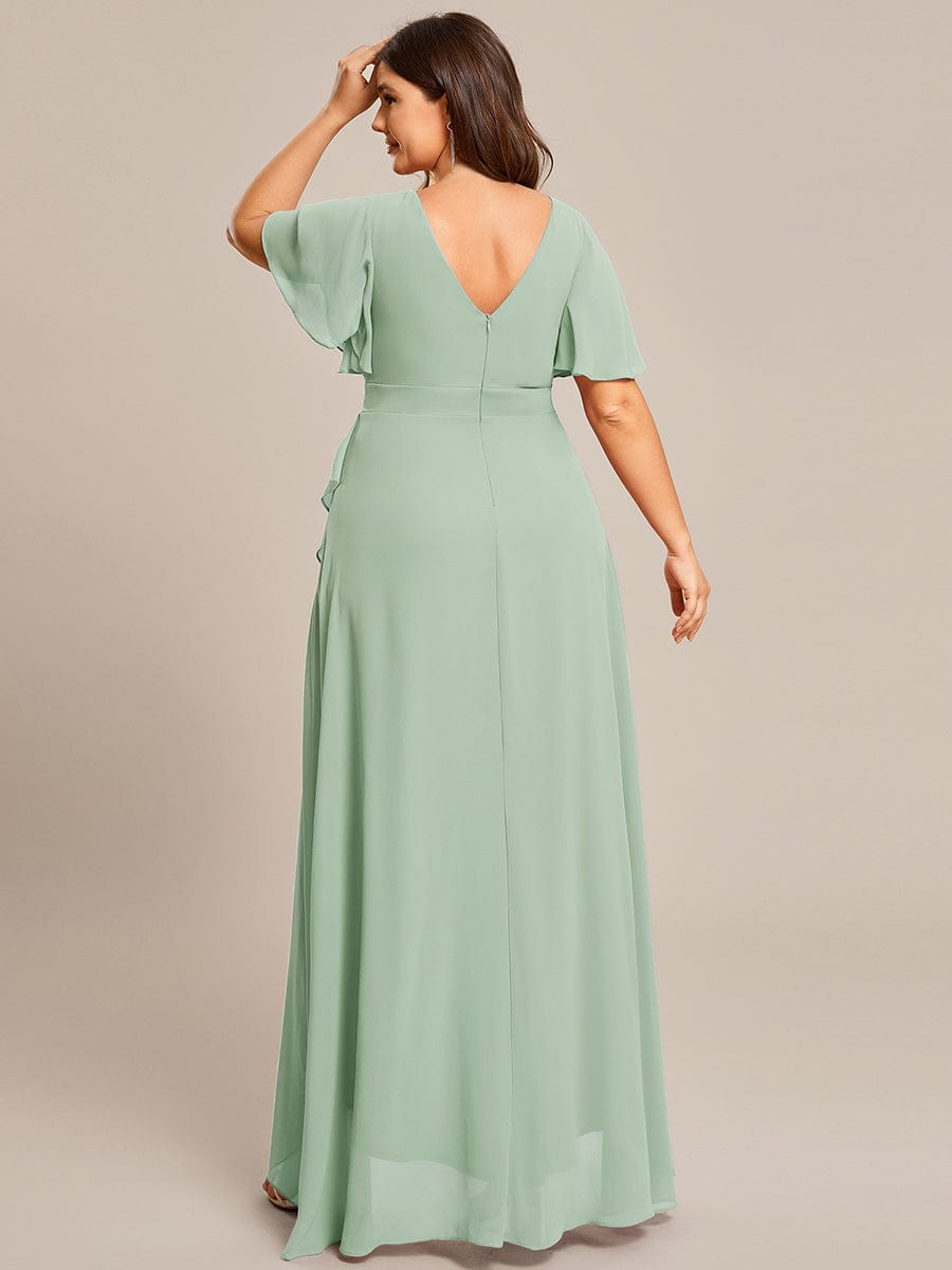 Sage Green Bridesmaid Dresses #style_ES01749MG